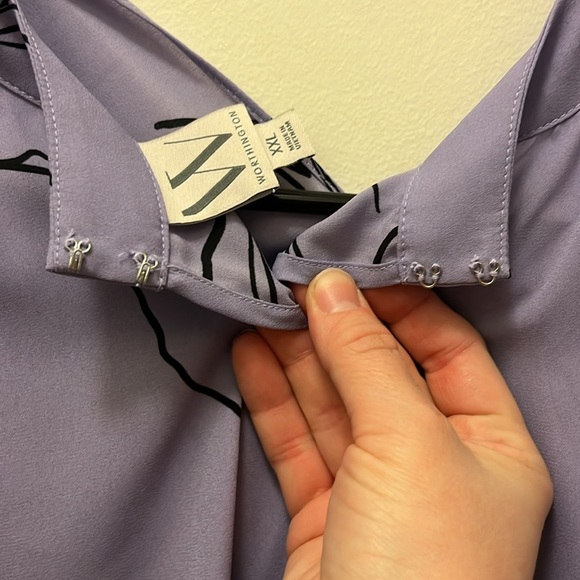 Worthington Lavender Floral Women's Top size 2x - Picture 6 of 8